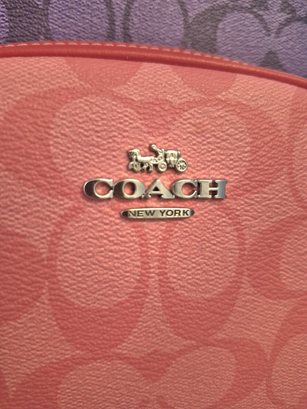Coach Colorblock Signature Mini Backpack in Pink, Purple, Blue, Green - New - Picture 3 of 6